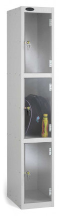 3-Clear-Door-Steel-Locker-Anti-Theft-Security-Probe Probe 3 Door Polycarbonate Retail Security Locker