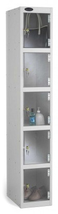 5-Clear-Door-Steel-Locker-Anti-Theft-Security-Probe Probe 5 Door Polycarbonate Retail Security Locker