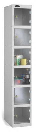 6-Clear-Door-Steel-Locker-Anti-Theft-Security-Probe Probe 6 Door Polycarbonate Retail Security Locker