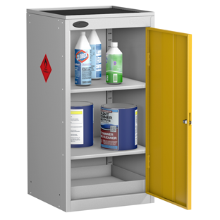 Haz Cabinet Small+Top Probe Small 1 Door Hazardous Substance Cabinet