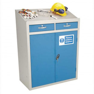 Lectern-Workstation-2-Door-PPE-Cabinet Probe PPE Lectern standing desk